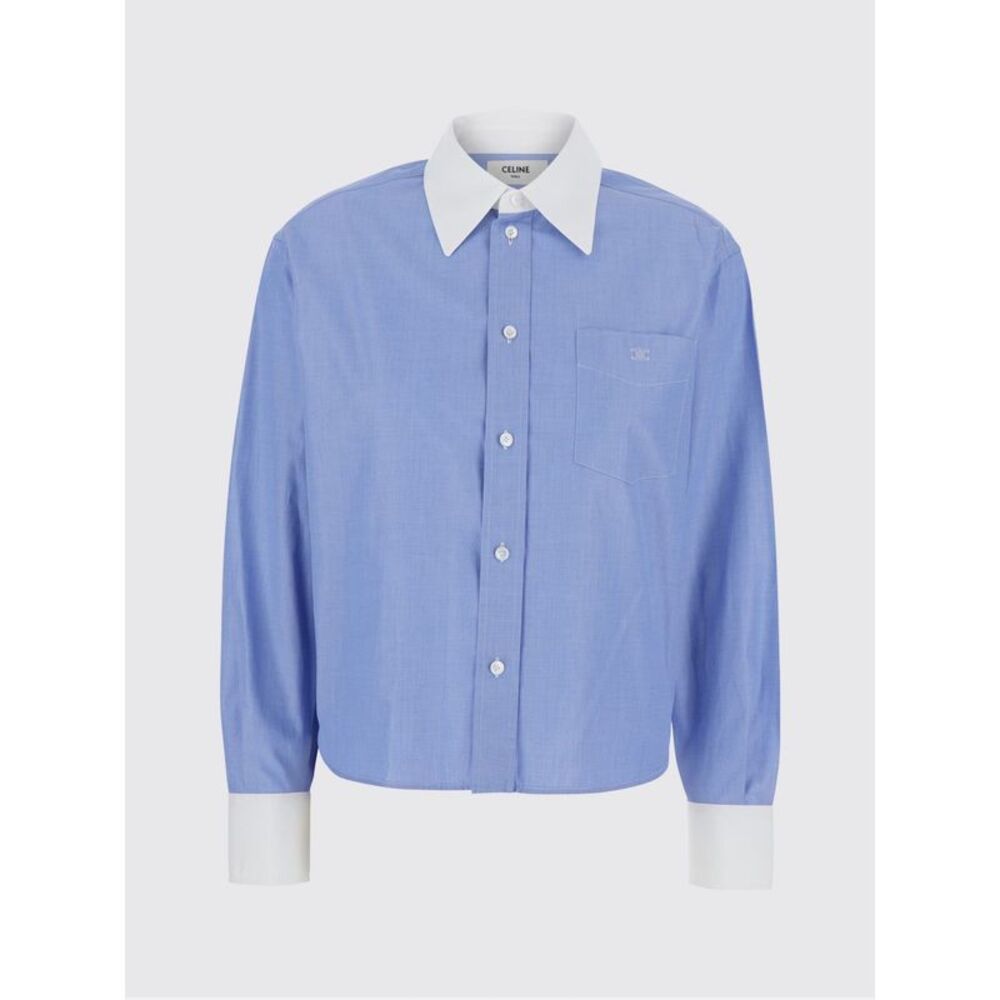 Celine Shirt Woman Gnawed Blue